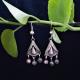 Calla Bud Droplet Mondo Silver Filigree Earrings